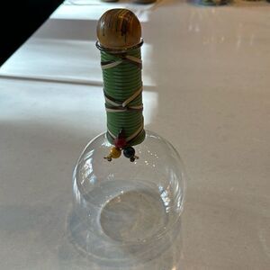 Pyrex beaker, handcrafted novelty Co.  with stopper. Rare to find matching lid.